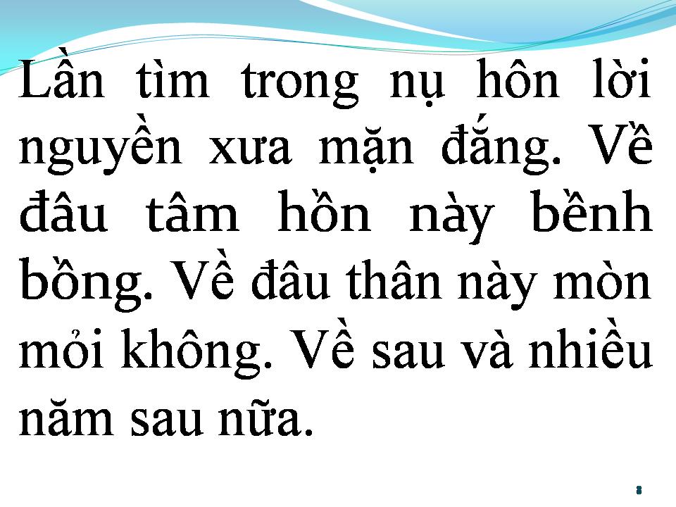Lời bài hát BÀI KHÔNG TÊN SỐ 8