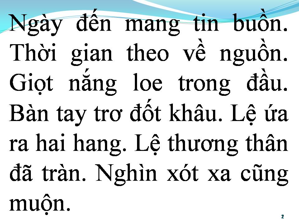 Lời bài hát BÀI KHÔNG TÊN SỐ 9