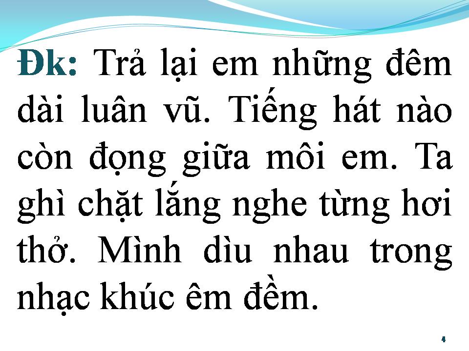 Lời bài hát BÀI LUÂN VŨ CUỐI CÙNG