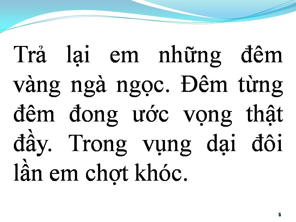 Lời bài hát BÀI LUÂN VŨ CUỐI CÙNG