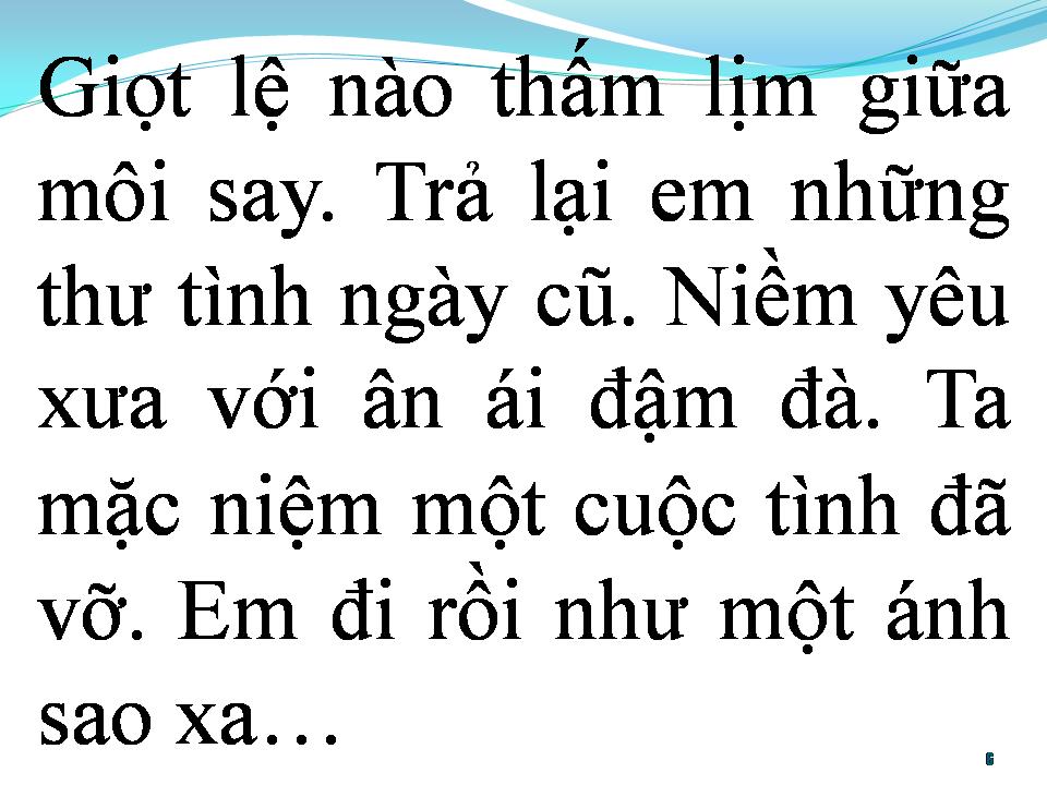 Lời bài hát BÀI LUÂN VŨ CUỐI CÙNG