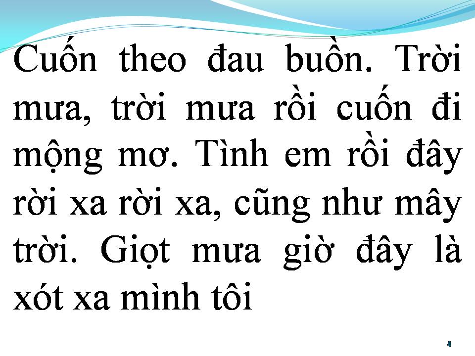 Lời bài hát BÀI LUÂN VŨ MÙA MƯA