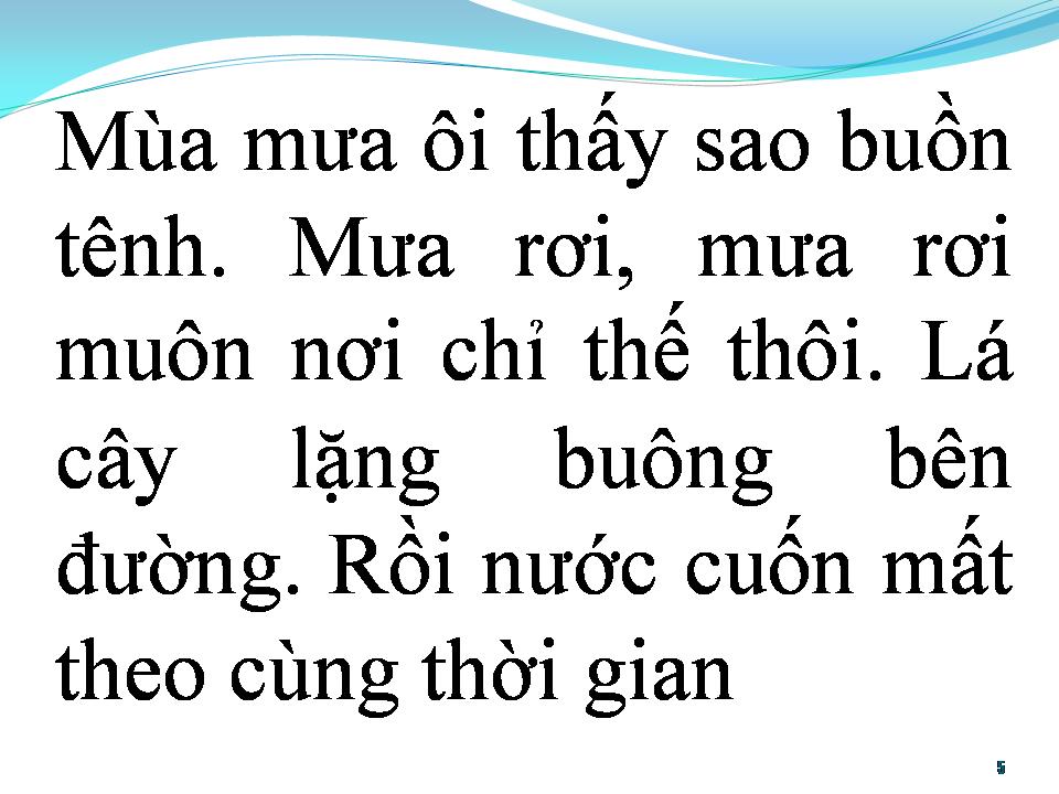 Lời bài hát BÀI LUÂN VŨ MÙA MƯA