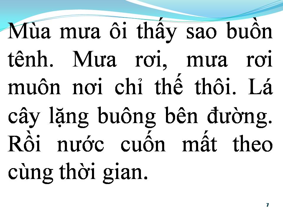 Lời bài hát BÀI LUÂN VŨ MÙA MƯA