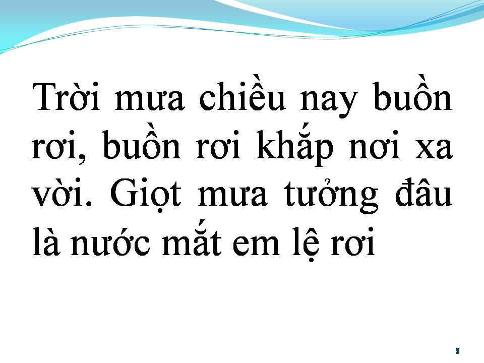 Lời bài hát BÀI LUÂN VŨ MÙA MƯA
