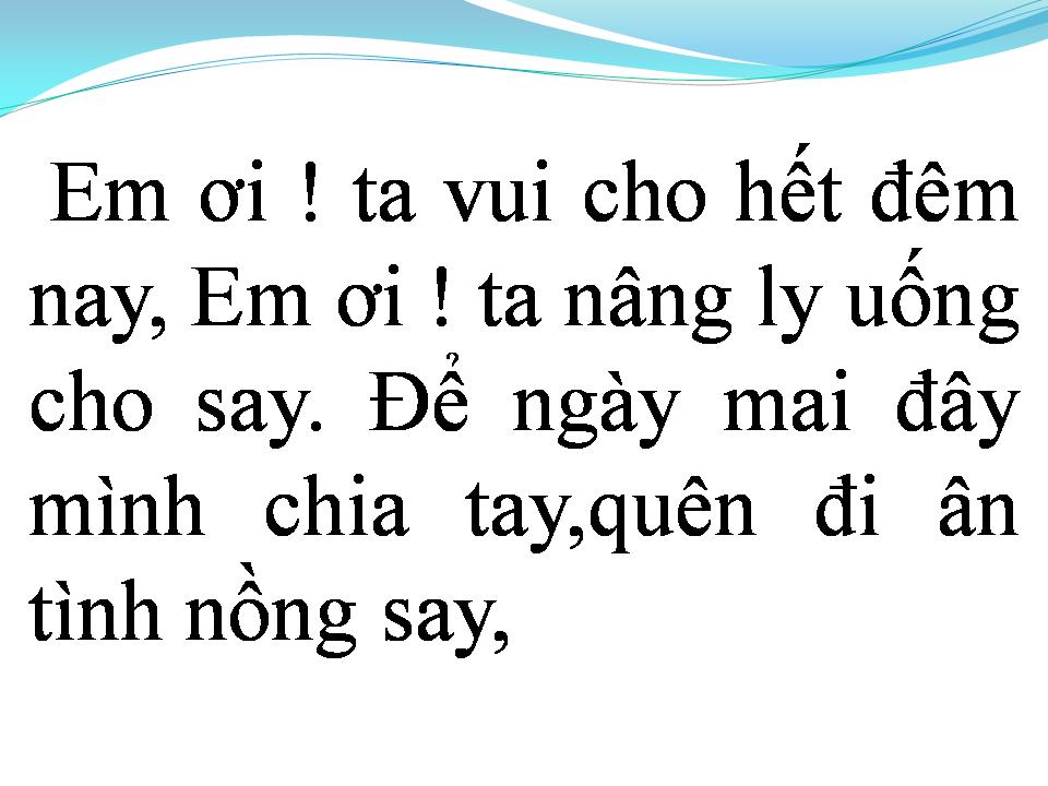 Lời bài hát BÀI TANGO BUỒN (ĐIỆU BUỒN TANGO)