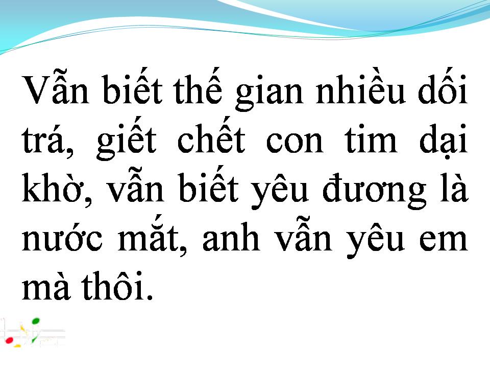 Lời bài hát BÀI TANGO BUỒN (ĐIỆU BUỒN TANGO)