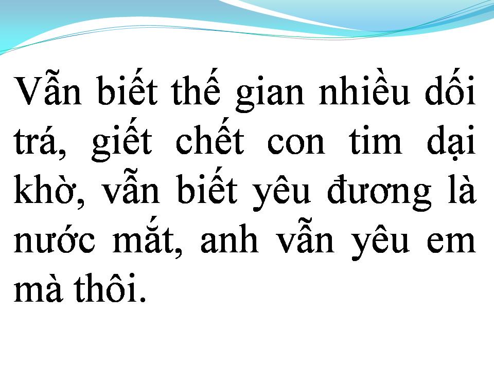 Lời bài hát BÀI TANGO BUỒN (ĐIỆU BUỒN TANGO)