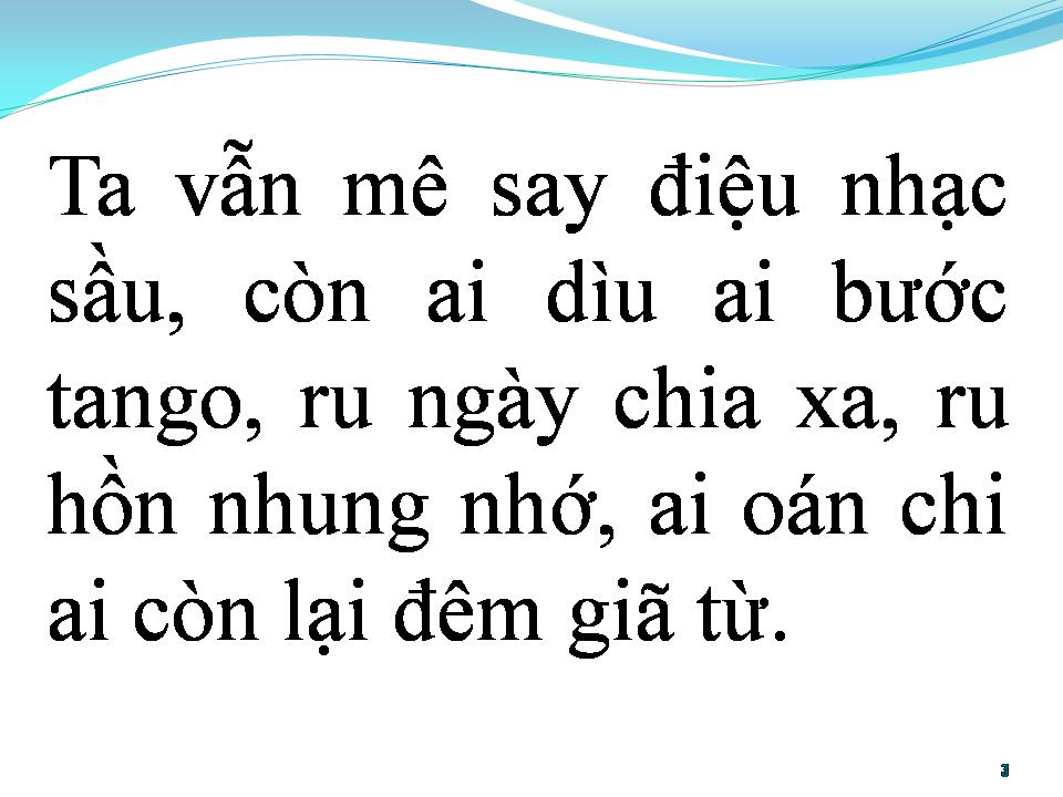 Lời bài hát BÀI TANGO CUỐI CÙNG