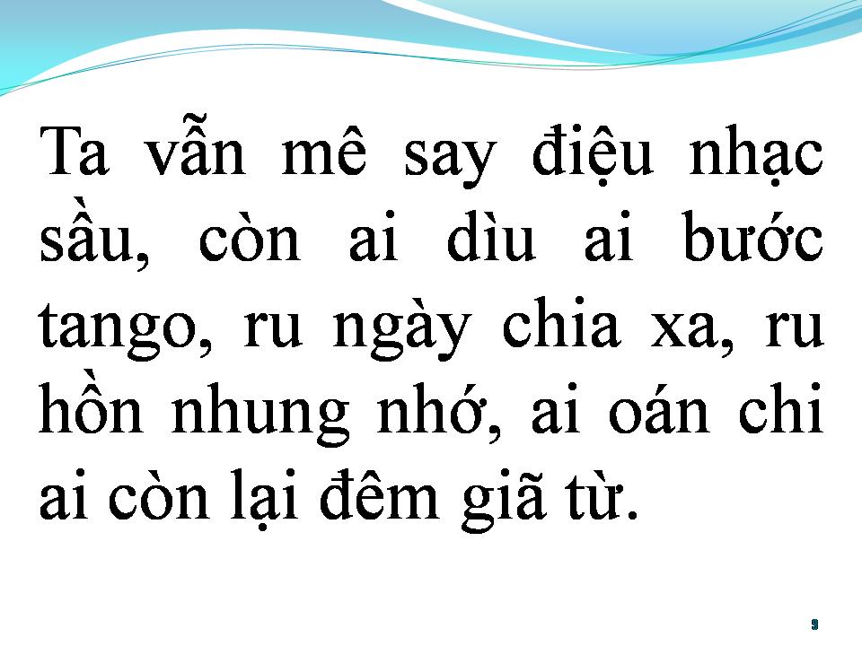 Lời bài hát BÀI TANGO CUỐI CÙNG
