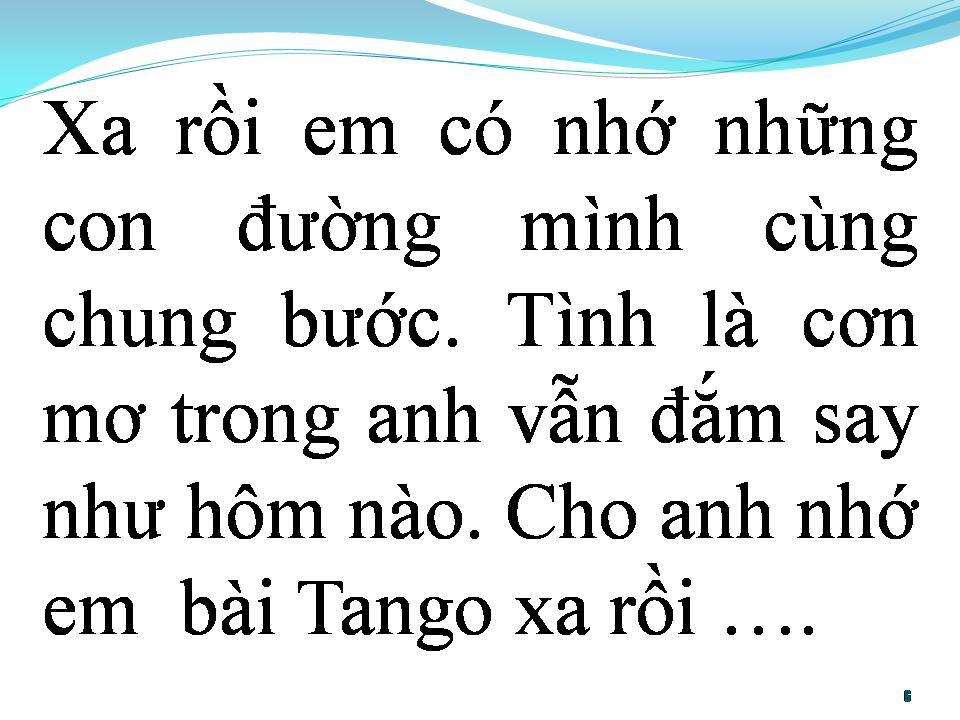 Lời bài hát BÀI TANGO XA RỒI