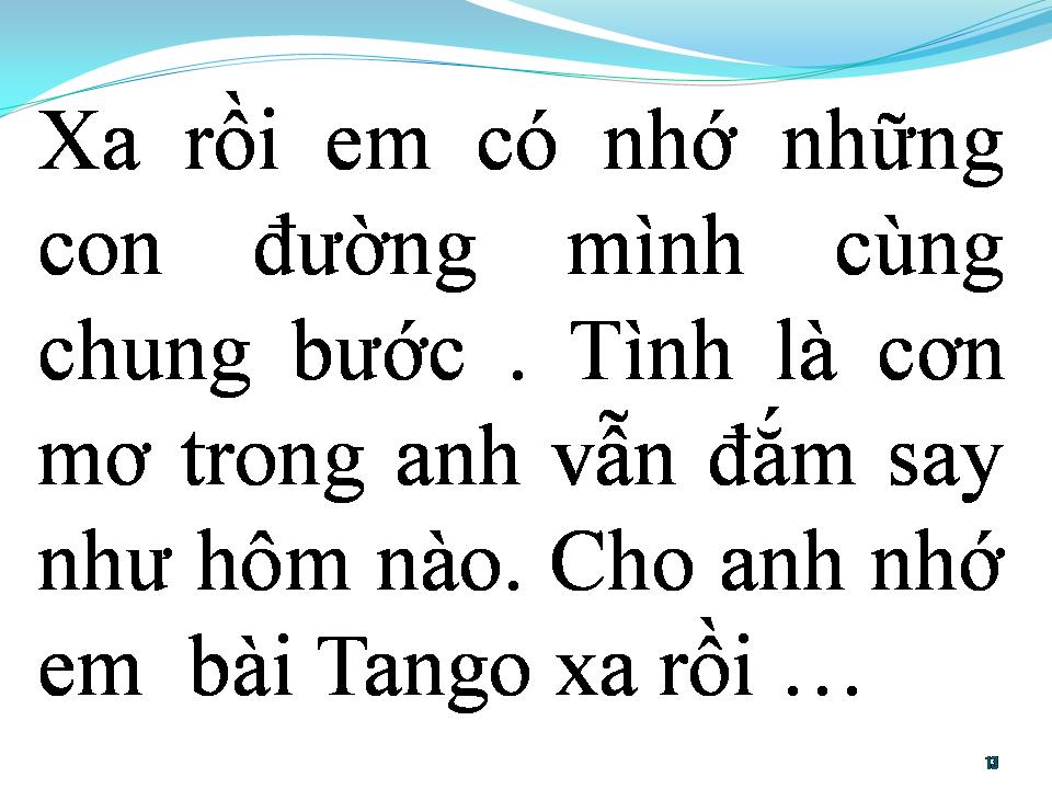 Lời bài hát BÀI TANGO XA RỒI