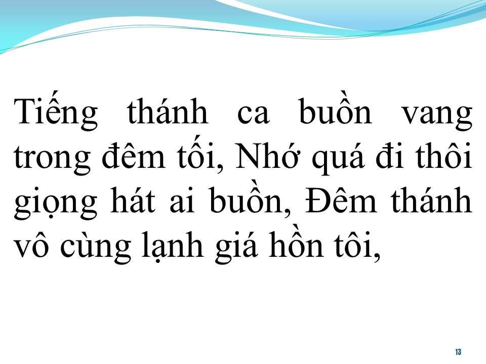 Lời bài hát BÀI THÁNH CA BUỒN