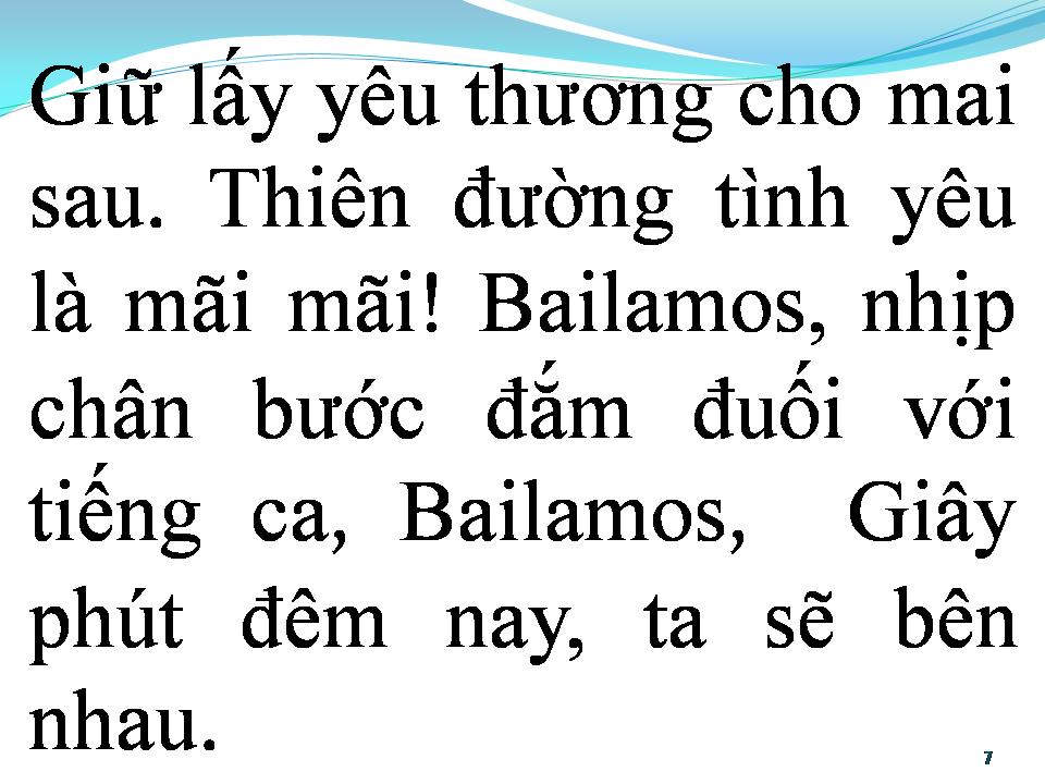 Lời bài hát BAILAMOS