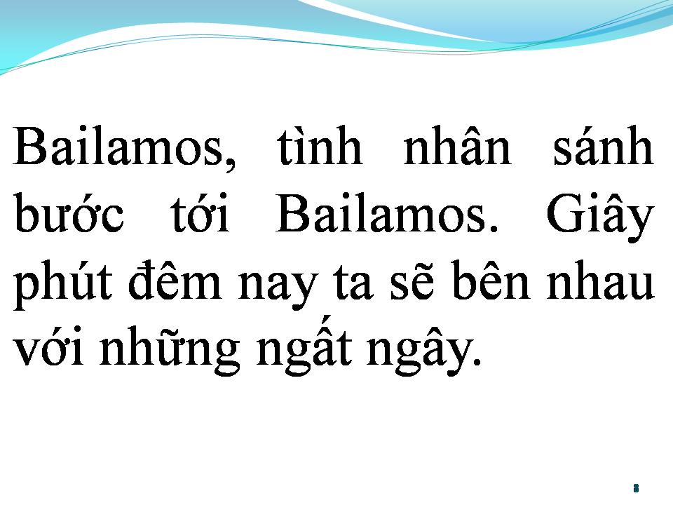 Lời bài hát BAILAMOS