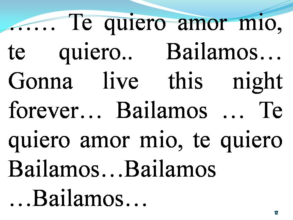 Lời bài hát BAILAMOS