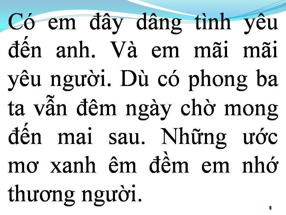 Lời bài hát BAN MAI TÌNH YÊU