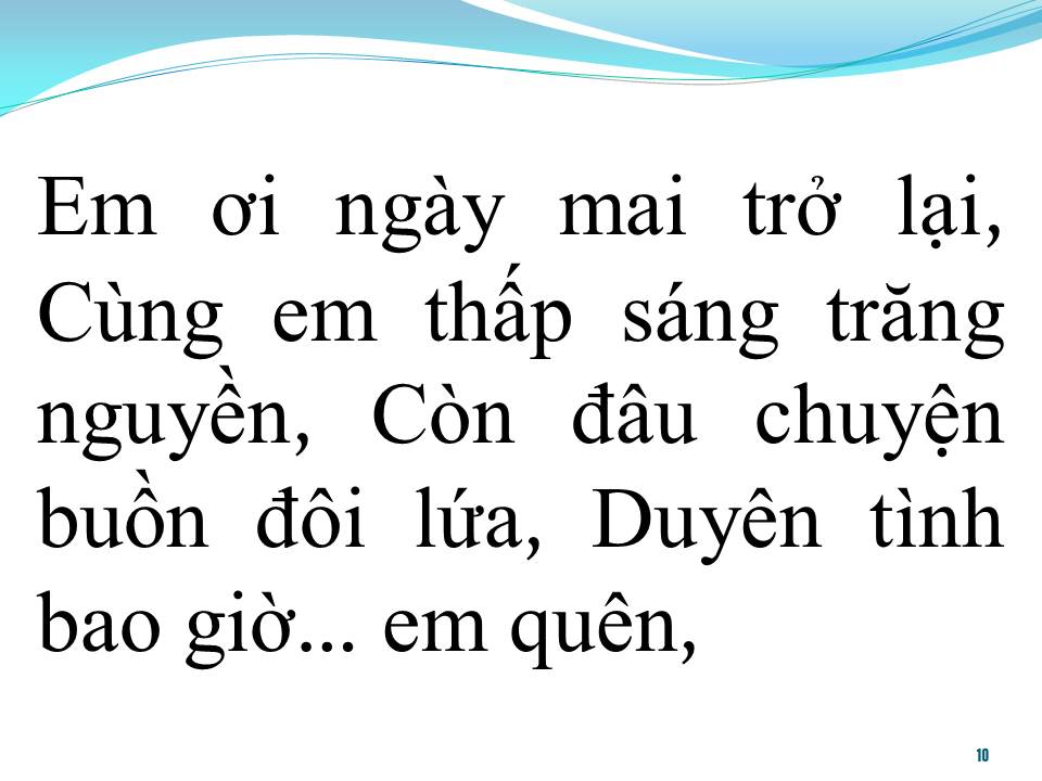 Lời bài hát BAO GIỜ EM QUÊN
