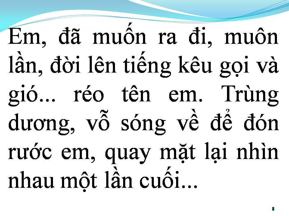 Lời bài hát BAY ĐI CÁNH CHIM BIỂN