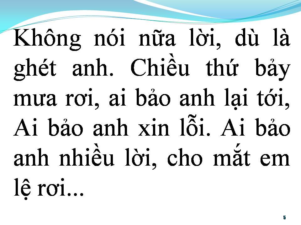 Lời bài hát BẢY NGÀY ĐỢI MONG