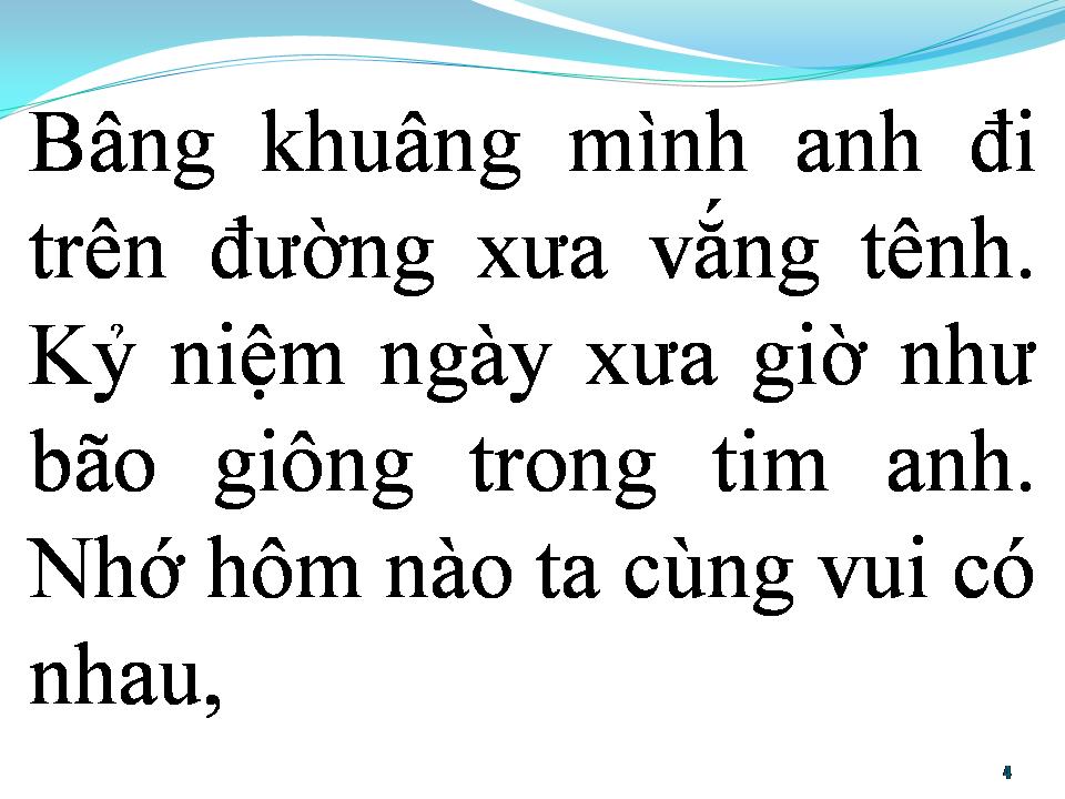 Lời bài hát BÂNG KHUÂNG CHIỀU MƯA