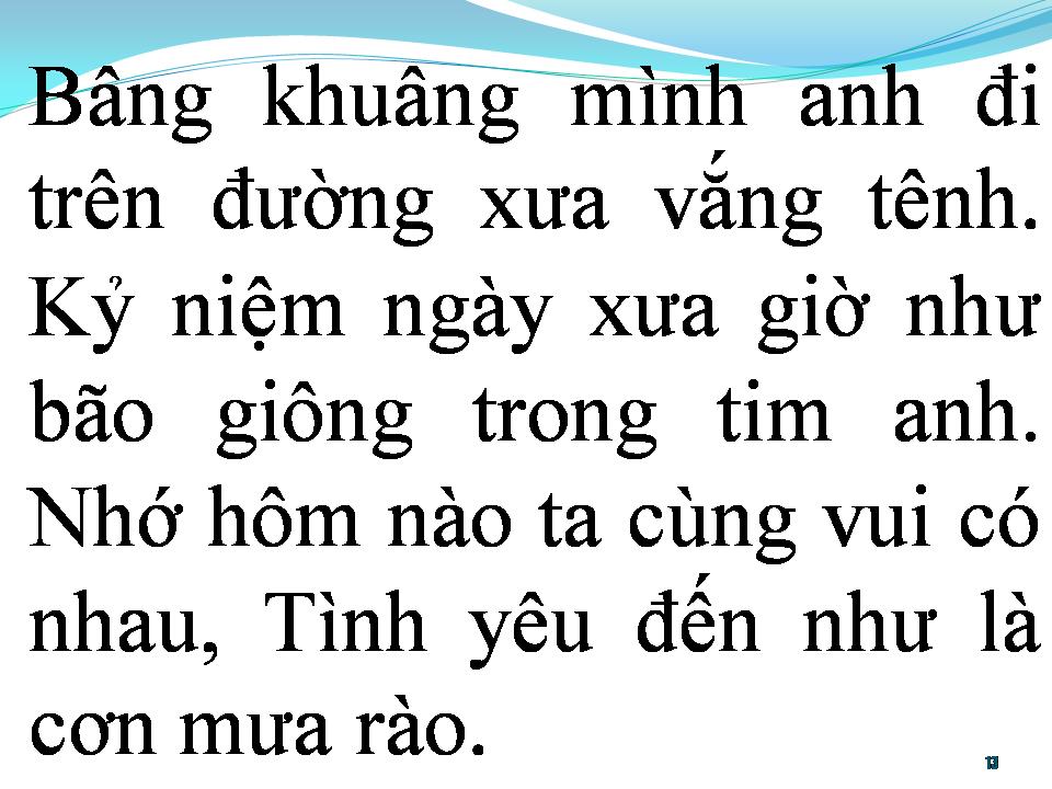 Lời bài hát BÂNG KHUÂNG CHIỀU MƯA