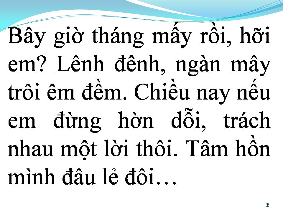 Lời bài hát BÂY GIỜ THÁNG MẤY