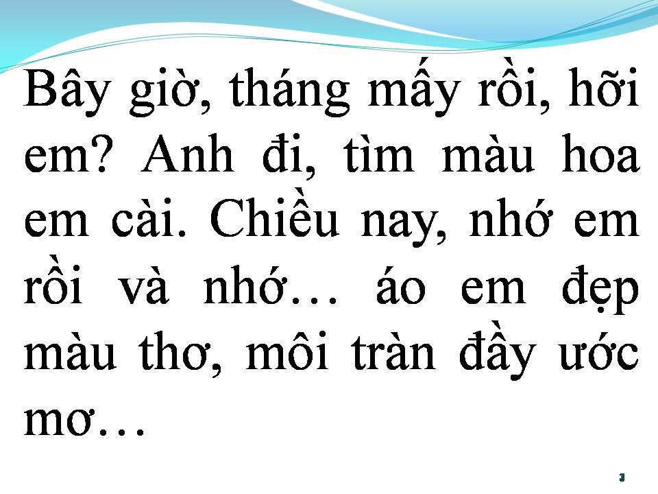 Lời bài hát BÂY GIỜ THÁNG MẤY
