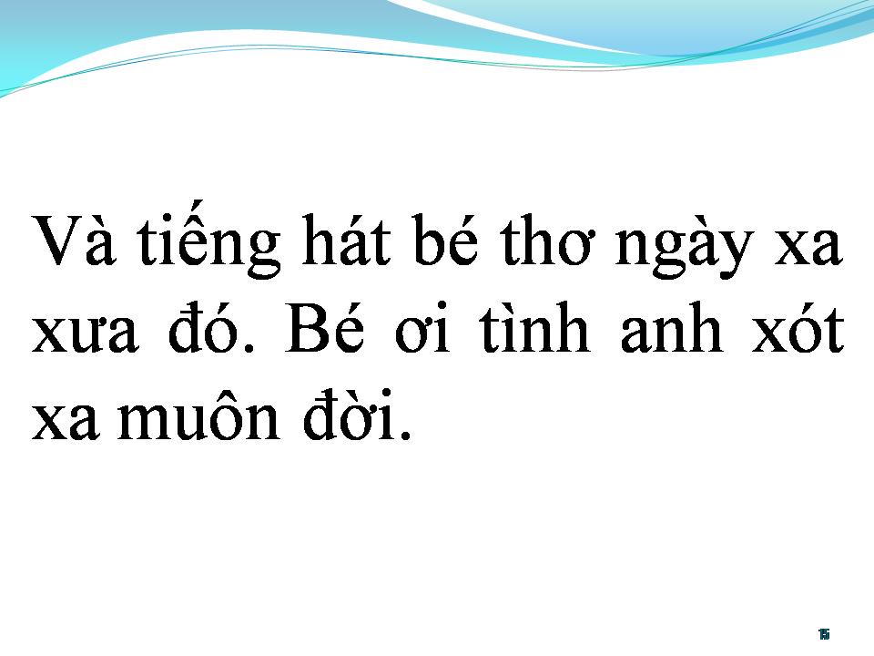 Lời bài hát BÉ YÊU