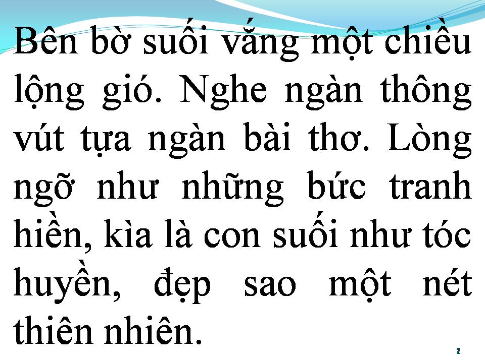 Lời bài hát BÊN BỜ SUỐI VẮNG