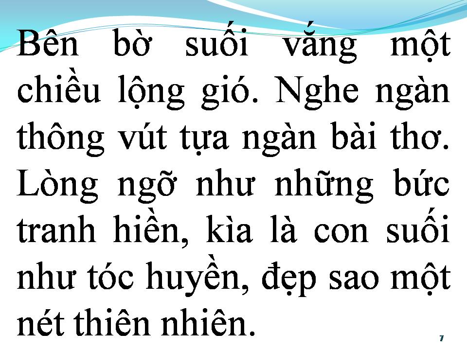 Lời bài hát BÊN BỜ SUỐI VẮNG