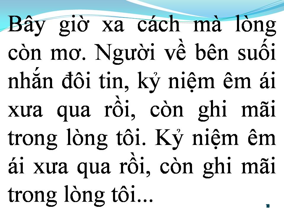 Lời bài hát BÊN BỜ SUỐI VẮNG
