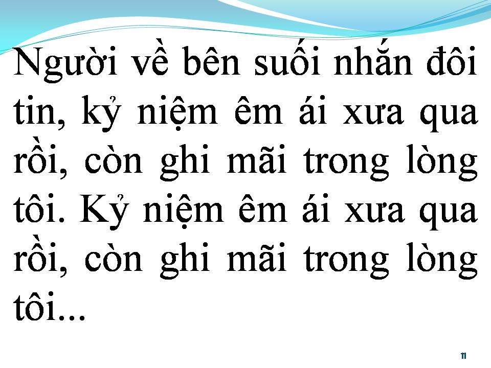 Lời bài hát BÊN BỜ SUỐI VẮNG