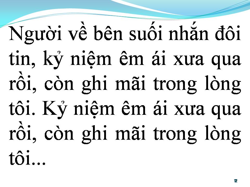 Lời bài hát BÊN BỜ SUỐI VẮNG