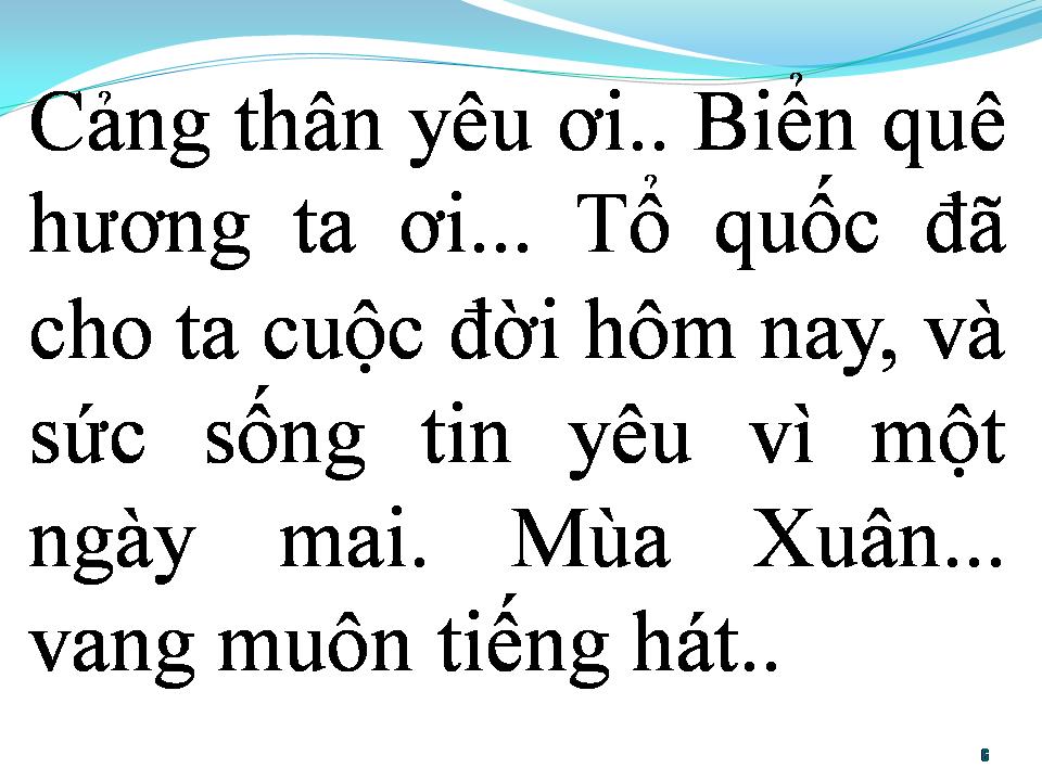 Lời bài hát BẾN CẢNG QUÊ HƯƠNG TÔI