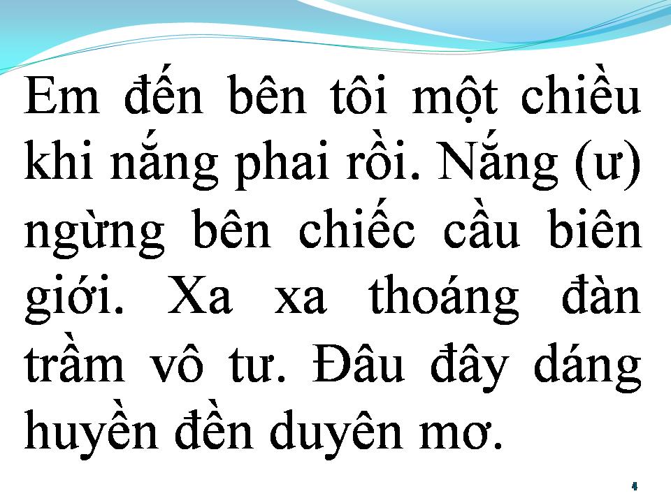 Lời bài hát BÊN CẦU BIÊN GIỚI