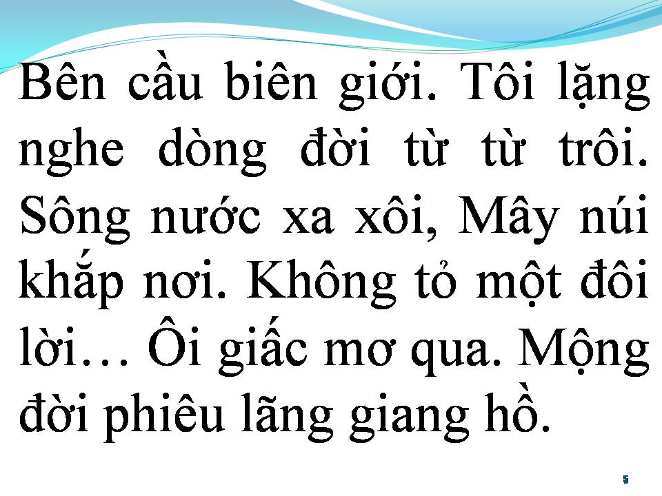 Lời bài hát BÊN CẦU BIÊN GIỚI
