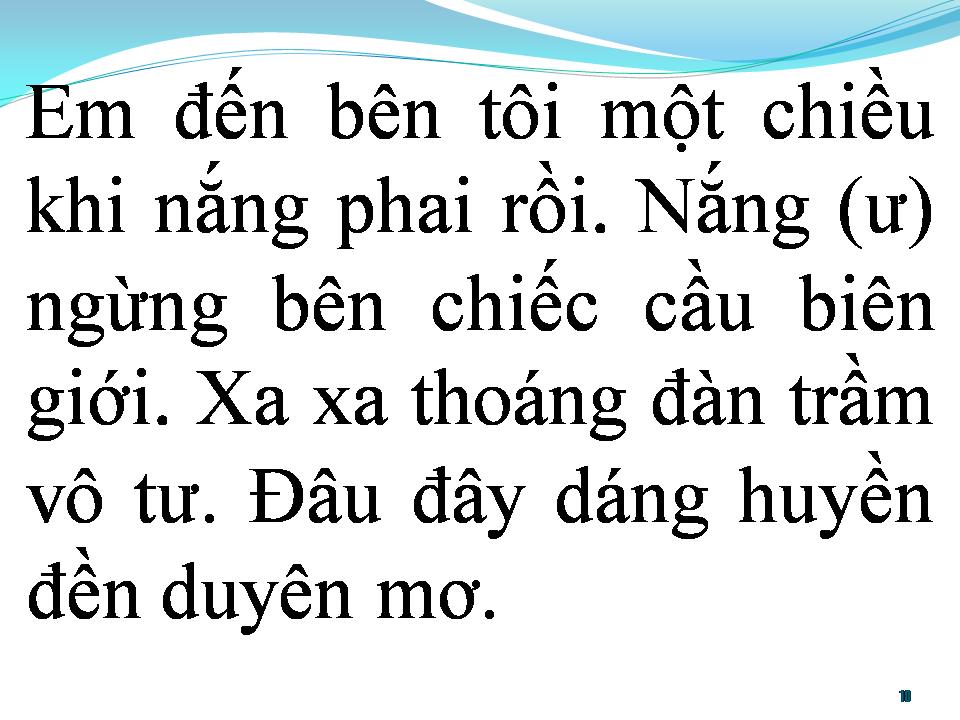 Lời bài hát BÊN CẦU BIÊN GIỚI