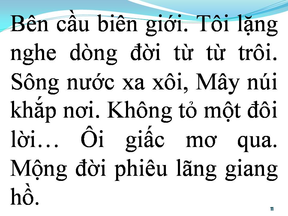 Lời bài hát BÊN CẦU BIÊN GIỚI