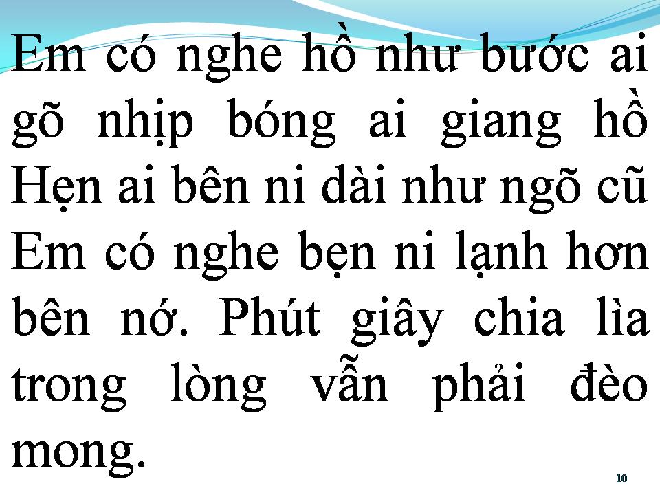 Lời bài hát BÊN NI BÊN NỚ