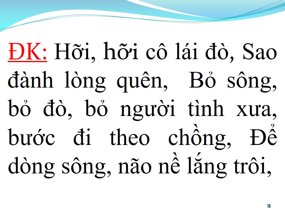 Lời bài hát BẾN SÔNG CHỜ