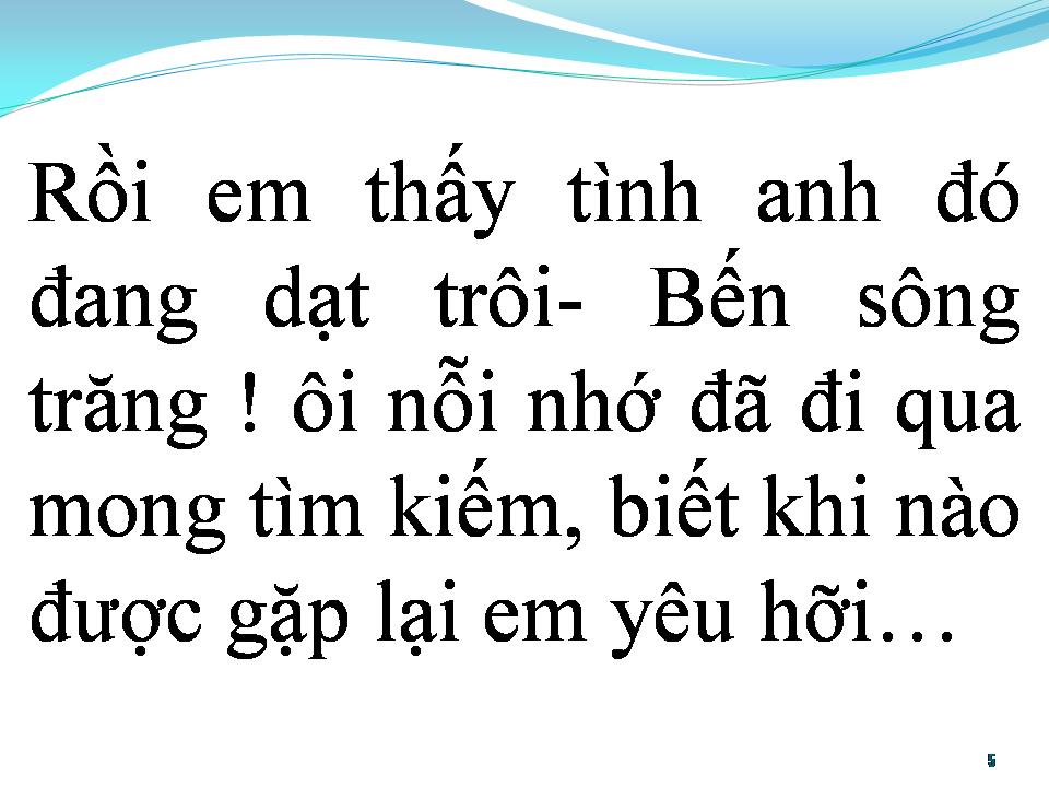 Lời bài hát BẾN SÔNG TRĂNG
