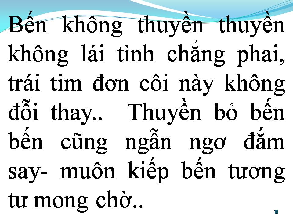 Lời bài hát BẾN TƯƠNG TƯ