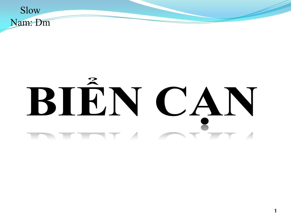 Lời bài hát BIỂN CẠN