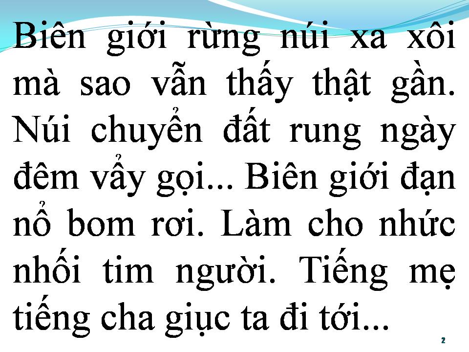 Lời bài hát BIÊN GIỚI TRONG TRÁI TIM TA