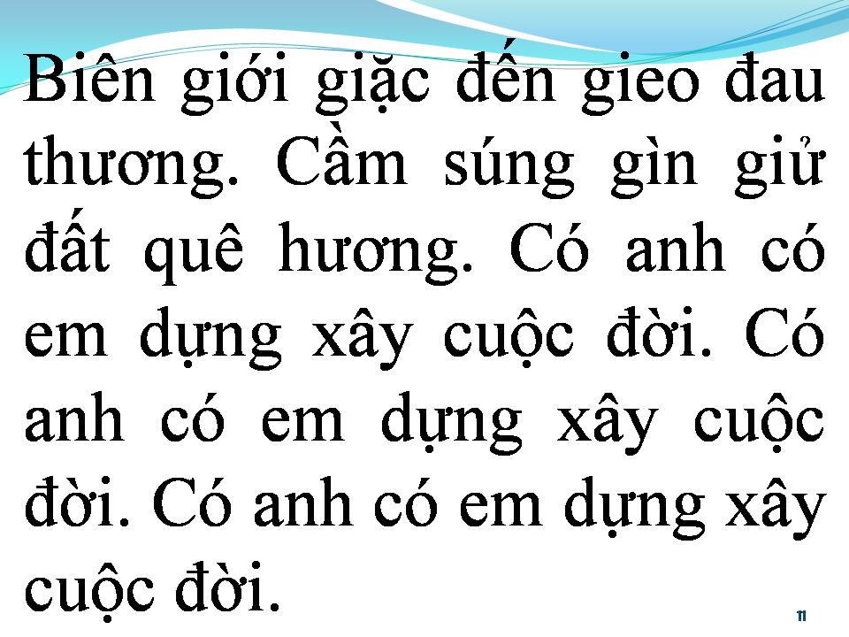 Lời bài hát BIÊN GIỚI TRONG TRÁI TIM TA