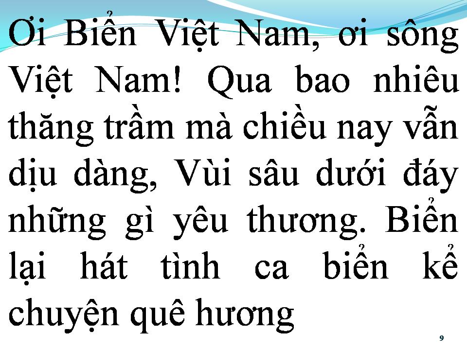 Lời bài hát BIỂN HÁT CHIỀU NAY