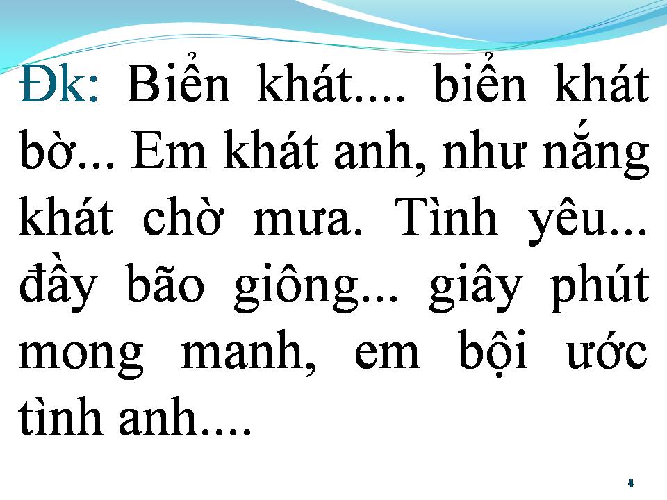 Lời bài hát BIỂN KHÁT