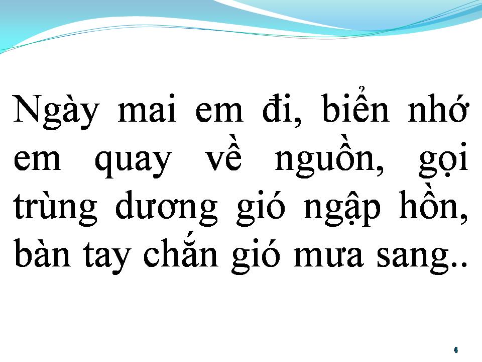 Lời bài hát BIỂN NHỚ