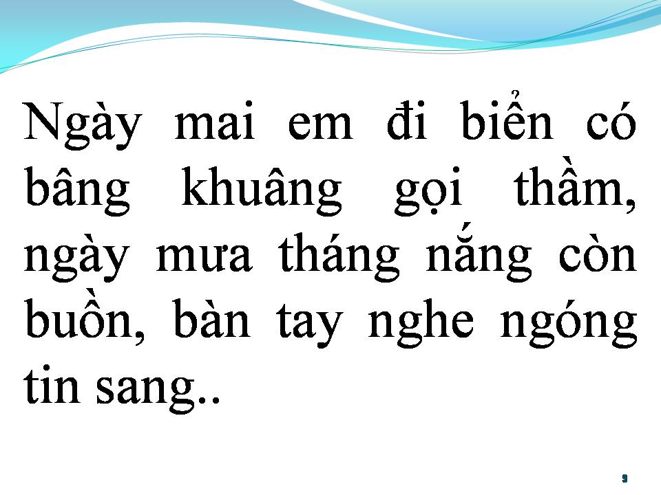 Lời bài hát BIỂN NHỚ